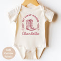 My First Rodeo Baby Girl Bodysuit First Rodeo Birthday Shirt 1st Rodeo Birthday Western Birthday Name Shirt Baby Girl Shower Gift Cowgirl Graphic Tee – Feel-Good Design · Great Gift For Fans