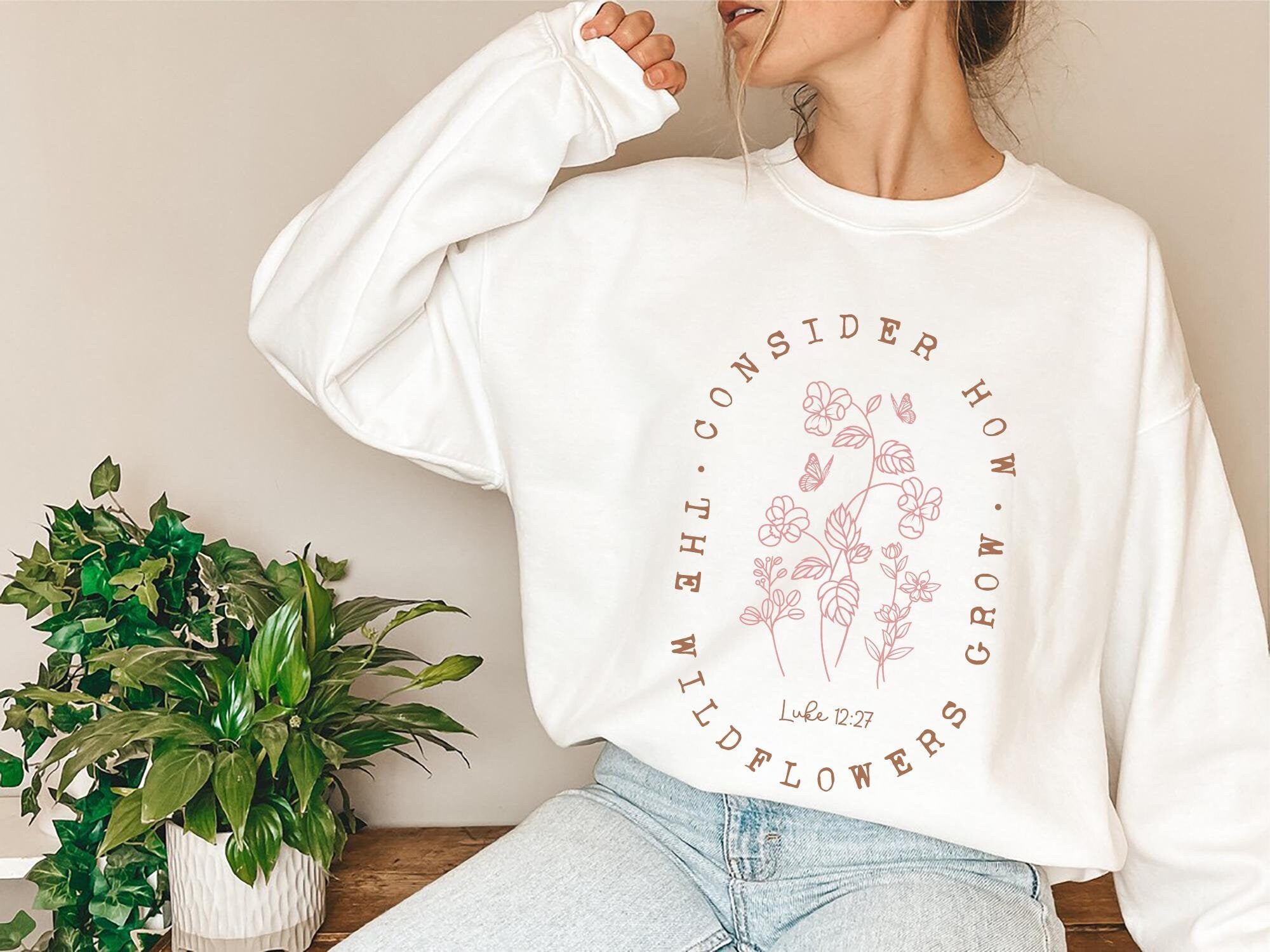 Consider How The Wildflowers Grow Christian Tee Wildflowers Tee Unisex Floral Shirt Novelty T shirt Inspirational Shirt Graphic Tee – Bold Style · Must-Have Style