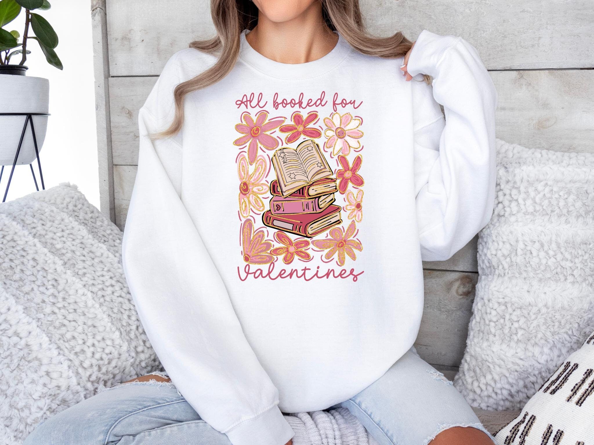 All Booked For Valentines Day Shirt Gift for LibrarianBookworm SweaterValentines Day Book Tree Sweatshirt trendy Sweatshirt Womens shirt Sweatshirt – Aesthetic Look · High-Quality Print