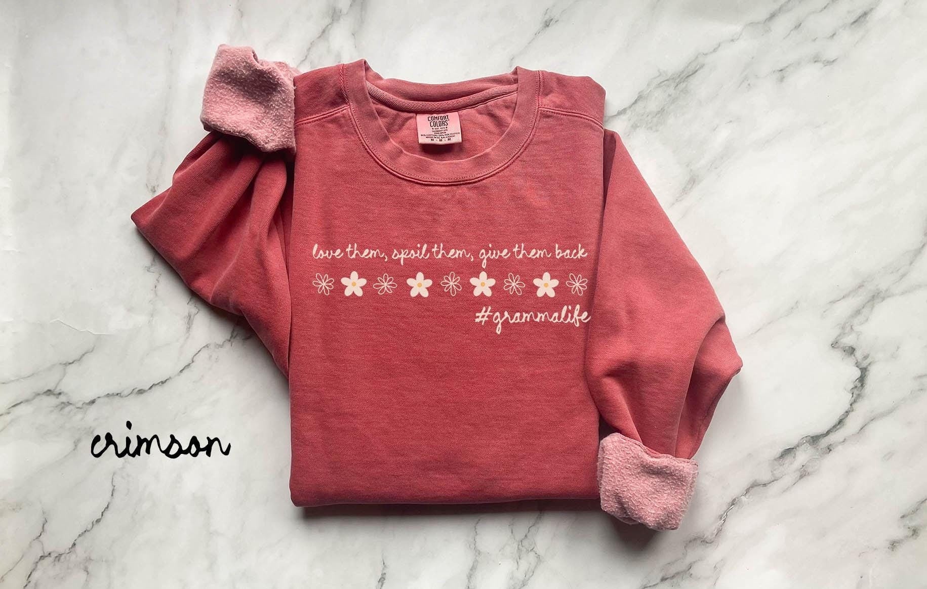 Gramma Sweatshirt Grandparents Gifts New Gramma Gifts Daisy Crewneck Shirt for Women Long Sleeve Sweatshirt – Premium Graphic · Top Pick For Any Outfit