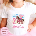 Personalized Cowgirl Birthday Shirt Toddler Horse Shirt Girl Birthday Shirt Western Birthday Kids Birthday Shirt Horse Shirt Girls Rodeo Graphic Tee – Aesthetic Look · Top Pick For Any Outfit