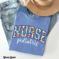 Pediatric Nurse T Shirt PEDS Varsity Tee Pediatrics Nurse Floral T Shirt RN Flower Tee Spring Summer PEDS Nurse Gift Graphic Tee – Warm & Stylish · Perfect For Daily Wear