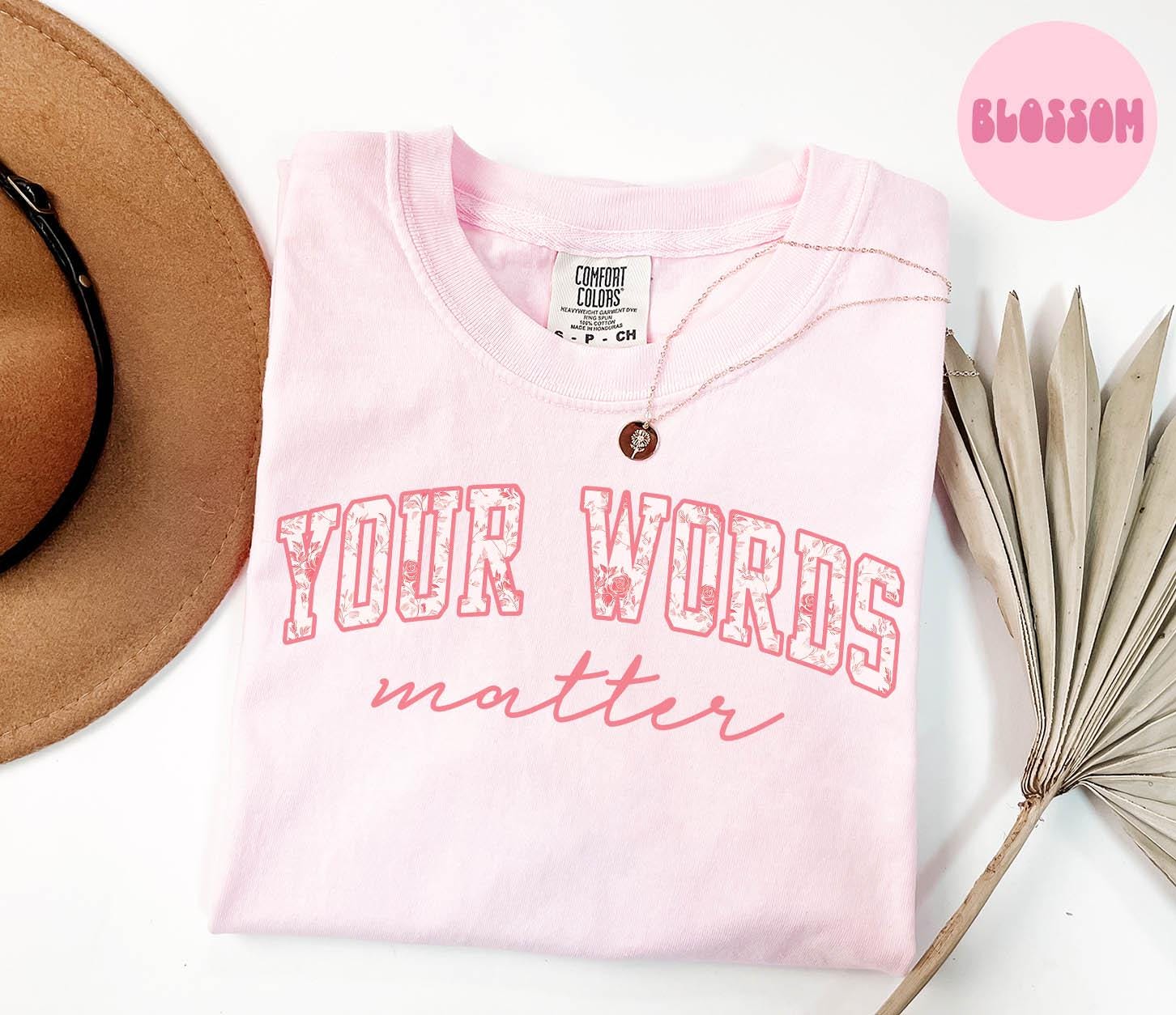Your Words Matter Shirt Sped Teacher Gifts Graduation Gifts Speech Therapist Pink Toile T Shirt Chinoiserie Tshirt Tee for Women Graphic Tee – Feel-Good Design · Trending Graphic Apparel