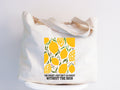 Boho Floral Tote Bag Lemon Inspirational Design Motivational Gift Organic Tote Lemon Print Bag Beautiful Tote BagFloral Botanical Tote Tote Bag – Bold Style · Great Gift For Fans
