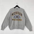 Vintage 90s University Michigan Sweatshirt University Michigan Crewneck Michigan Sweater Pullover Michigan Wolverines Print Logo Small Sweatshirt – Soft Feel · High-Quality Print