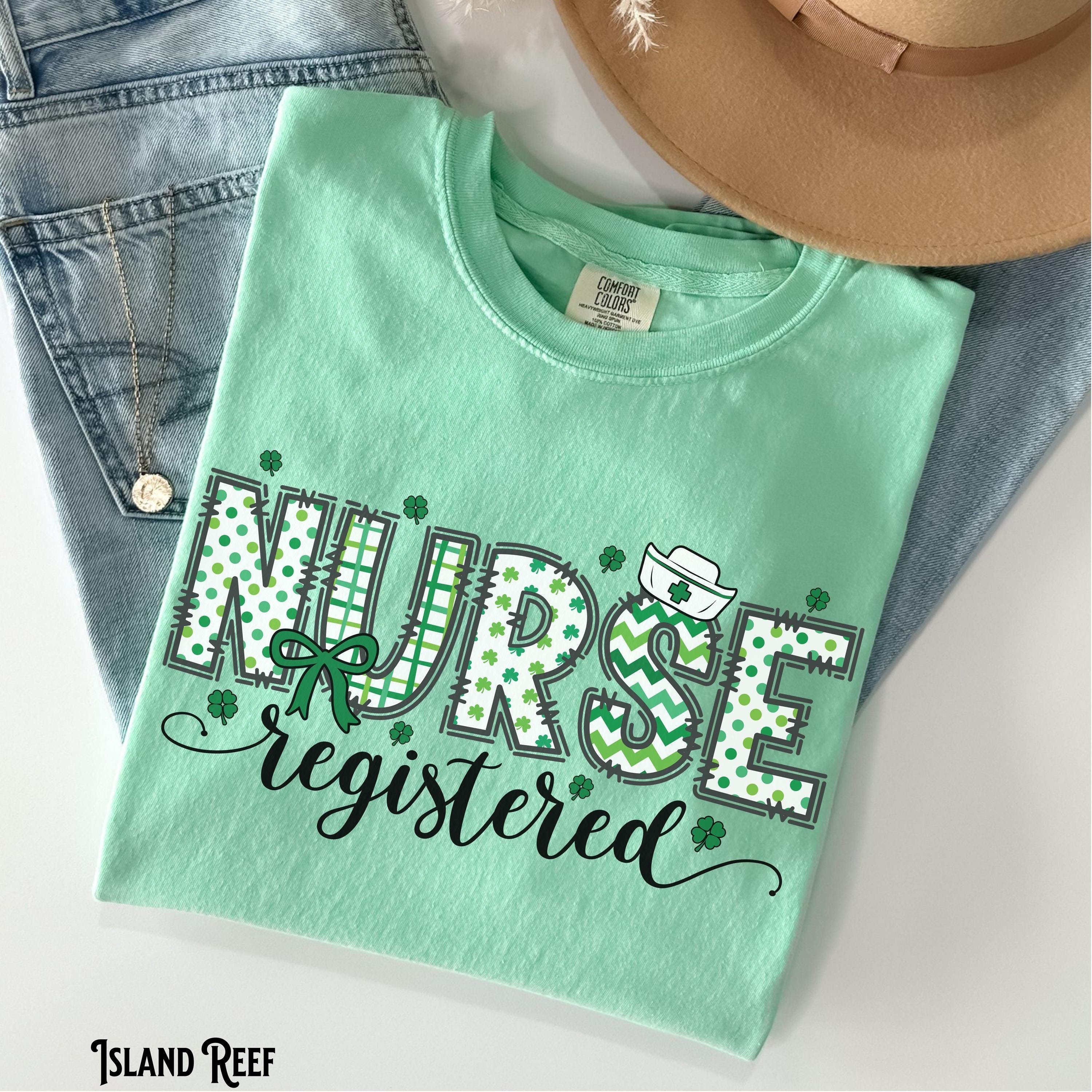 Registered Nurse St Patrick39s Day Shirt RN Saint Patrick St Patty Nursing Bow Coquette Green Clovers Gift for RN Graphic Tee – Feel-Good Design · Top Pick For Any Outfit