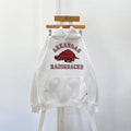 90s Arkansas Razorbacks Russell white hoodie L Hoodie – Warm & Stylish · High-Quality Print