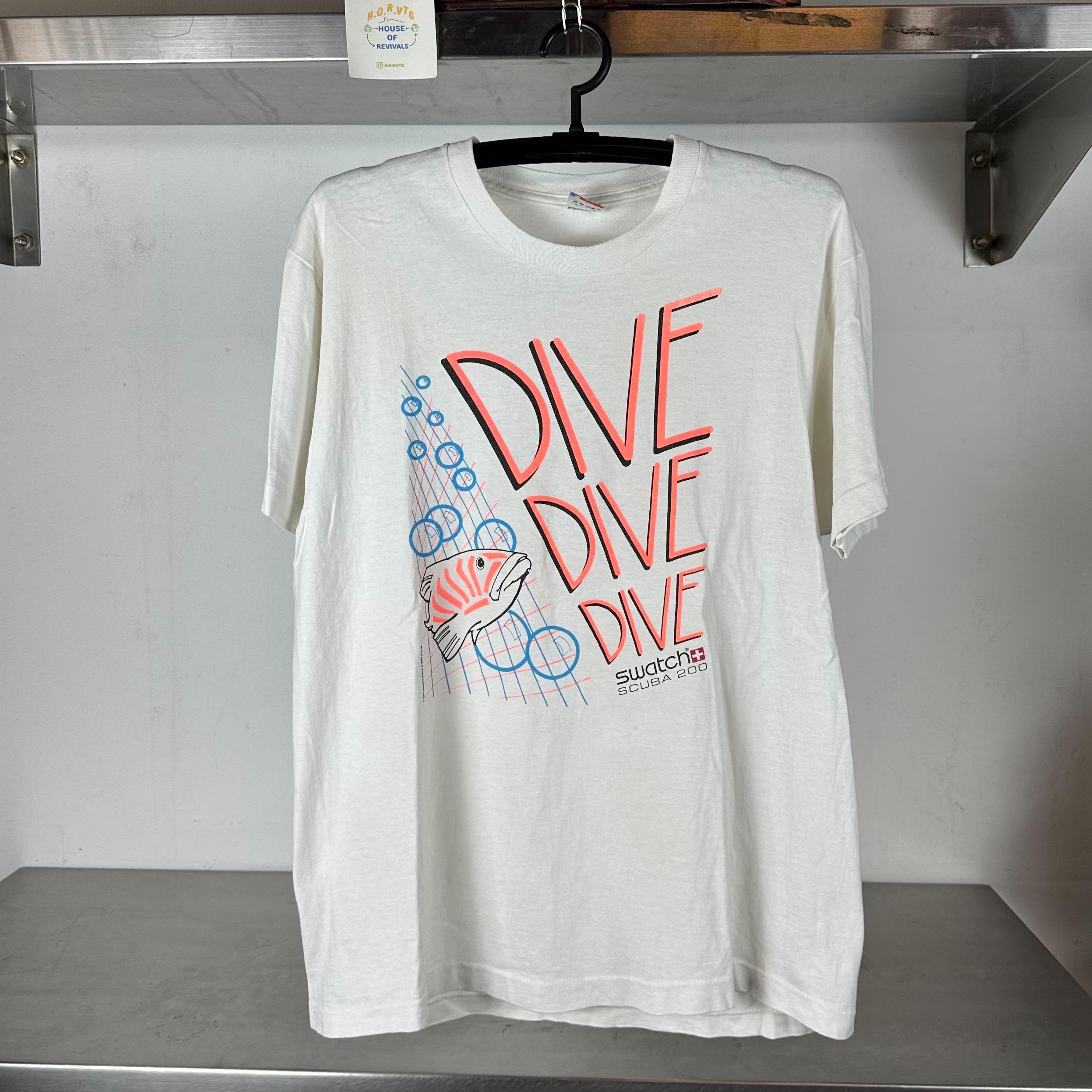 Vintage 1990 Swatch Scuba 200 Watch Dive Promo Large single stitch T shirt Vintage Promo Tshirt Vintage Swatch Tshirt Vintage Art Tshirt Graphic Tee – Warm & Stylish · Top Pick For Any Outfit