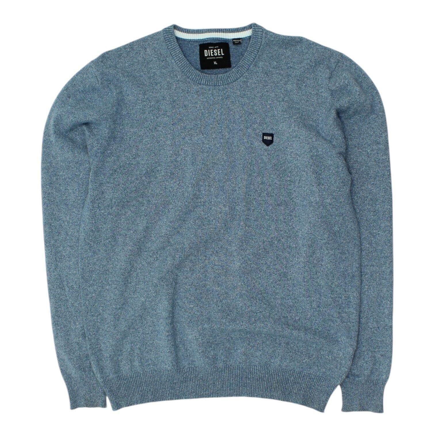 Diesel Mens Blue Knit Jumper Vintage High End Designer Crew Neck Sweater VTG Graphic Tee – Bold Style · Great Gift For Fans