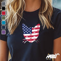 Patriotic American Flag Cat T Shirt USA 4th of July Independence Day Tee for Cat Lovers Unisex Sizes S 5XL Graphic Tee – Aesthetic Look · Top Pick For Any Outfit