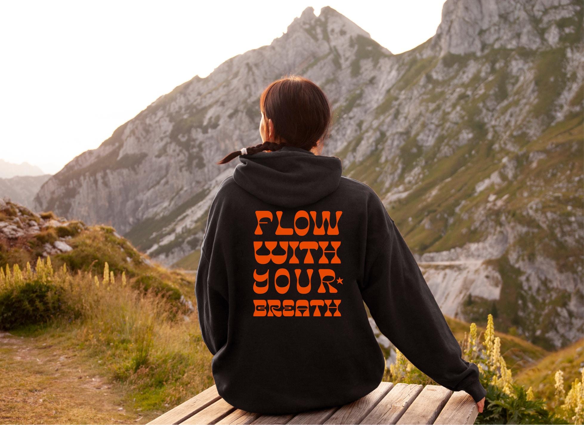 Flow With Your Breath Yoga Hoodie Yoga Hoodie Yoga Pullover Meditation Yoga Sweatshirt Boho Yoga Yoga Geschenk Hoodie – Soft Feel · Must-Have Style