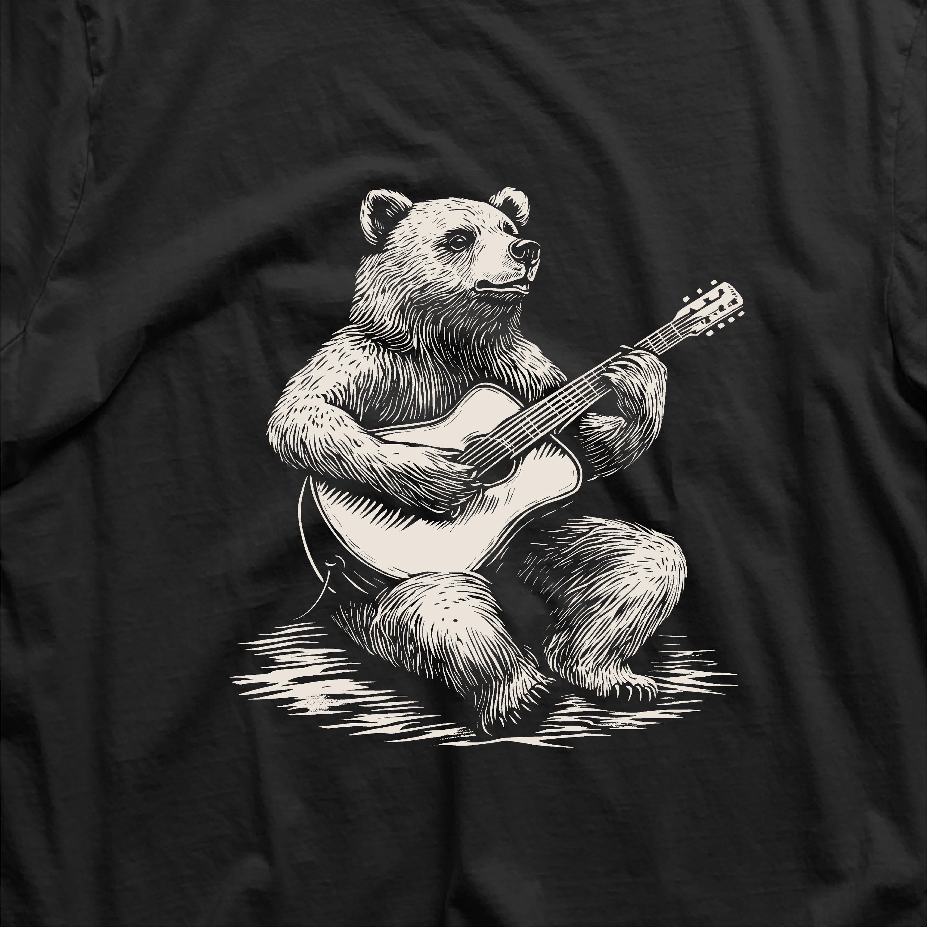Bear Playing Guitar Guitar Player Shirt guitar player gift gift for musician musician gift guitarist gift guitarist t shirt Graphic Tee – Everyday Comfort · Perfect For Daily Wear