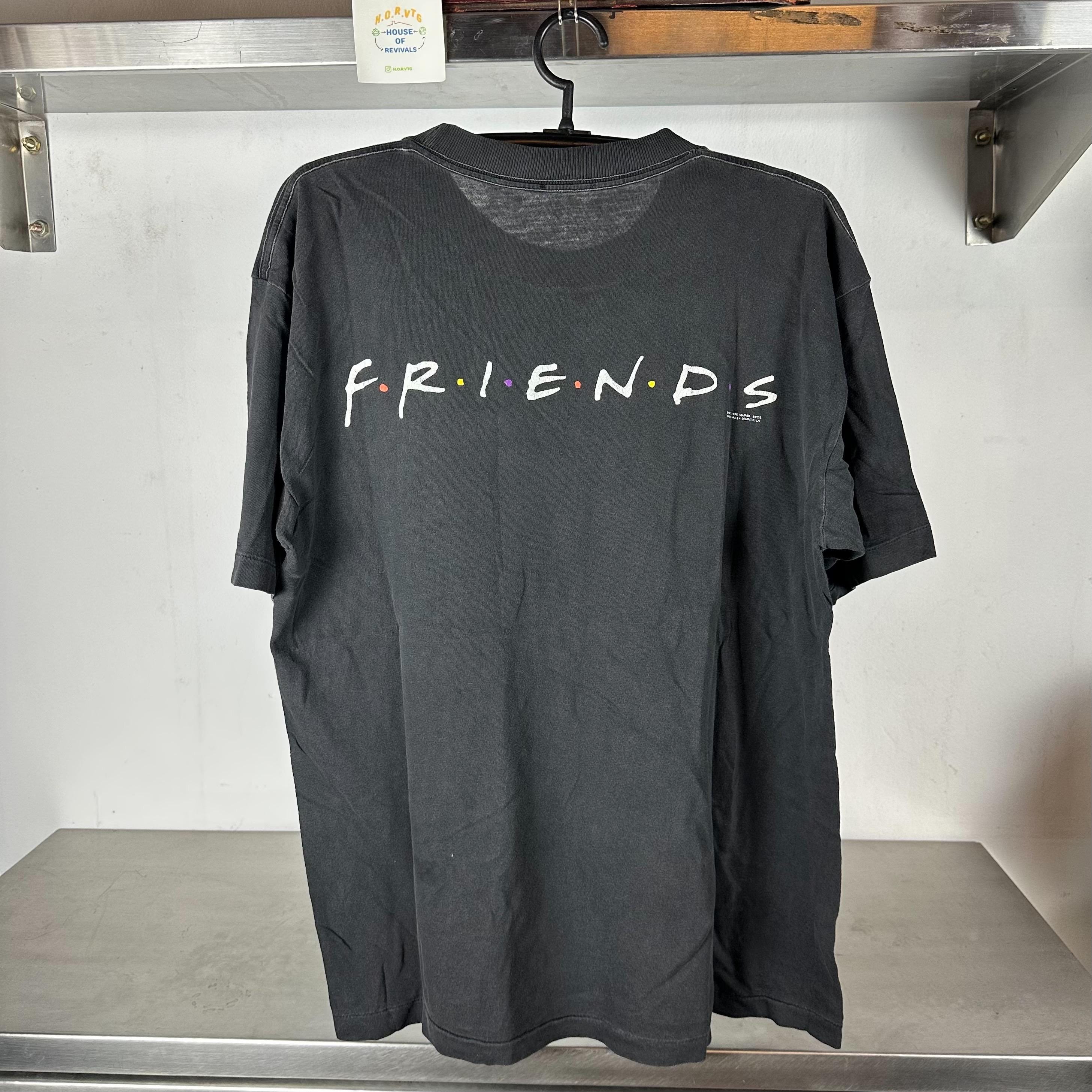 Vintage 1995 Friends TV Show Logo Promo XL single stitch T shirt Vintage Movies Tshirts Vintage Faded Tshirts Vintage Friends Tv Show Graphic Tee – Everyday Comfort · Perfect For Daily Wear