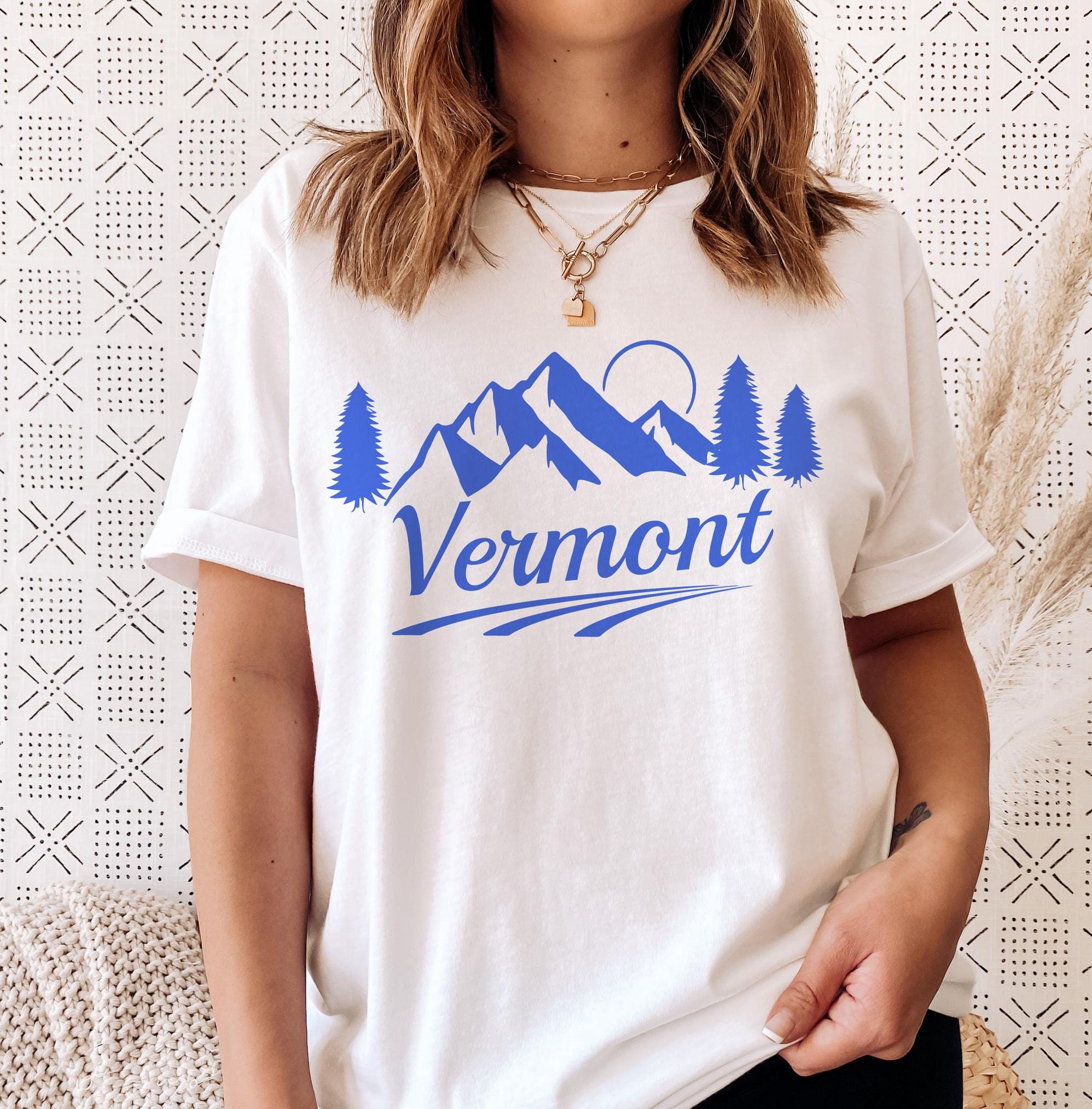 Vermont TShirt Retro Mountain Unisex Vermont Shirt Personalization Available Graphic Tee – Aesthetic Look · High-Quality Print