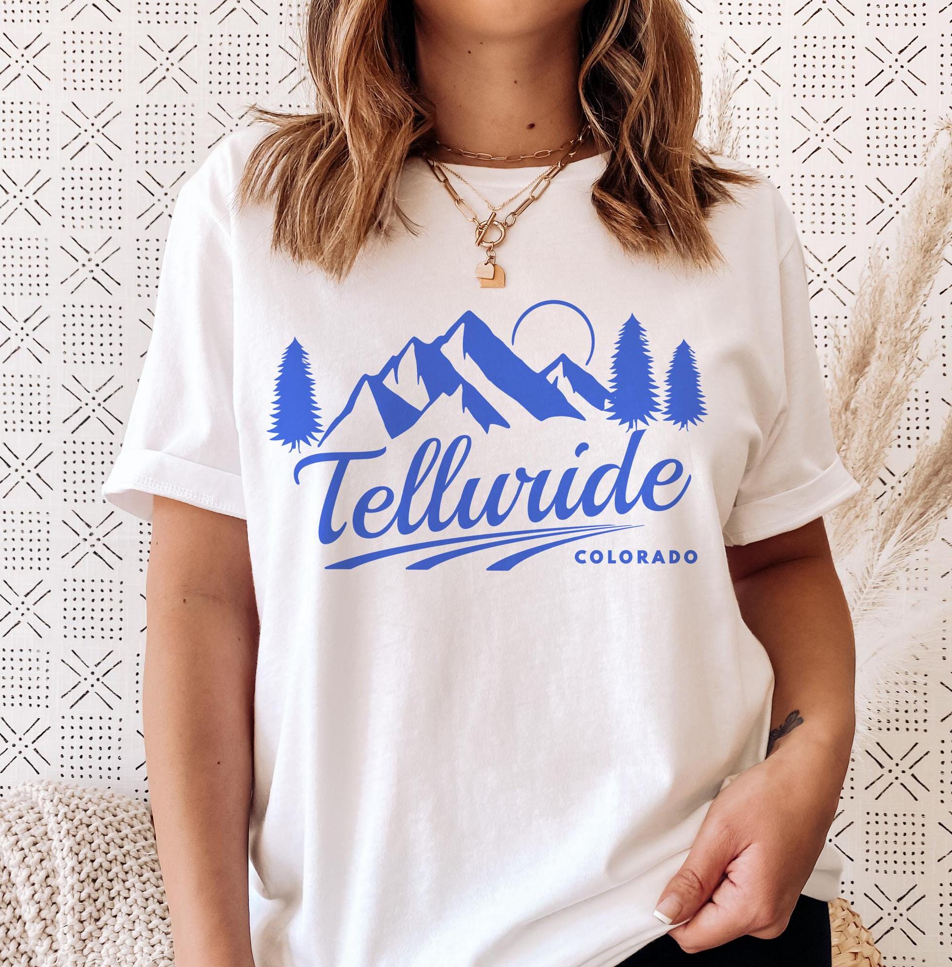 Telluride Colorado TShirt Retro Mountain Unisex Telluride Shirt Personalization Available Graphic Tee – Bold Style · Must-Have Style