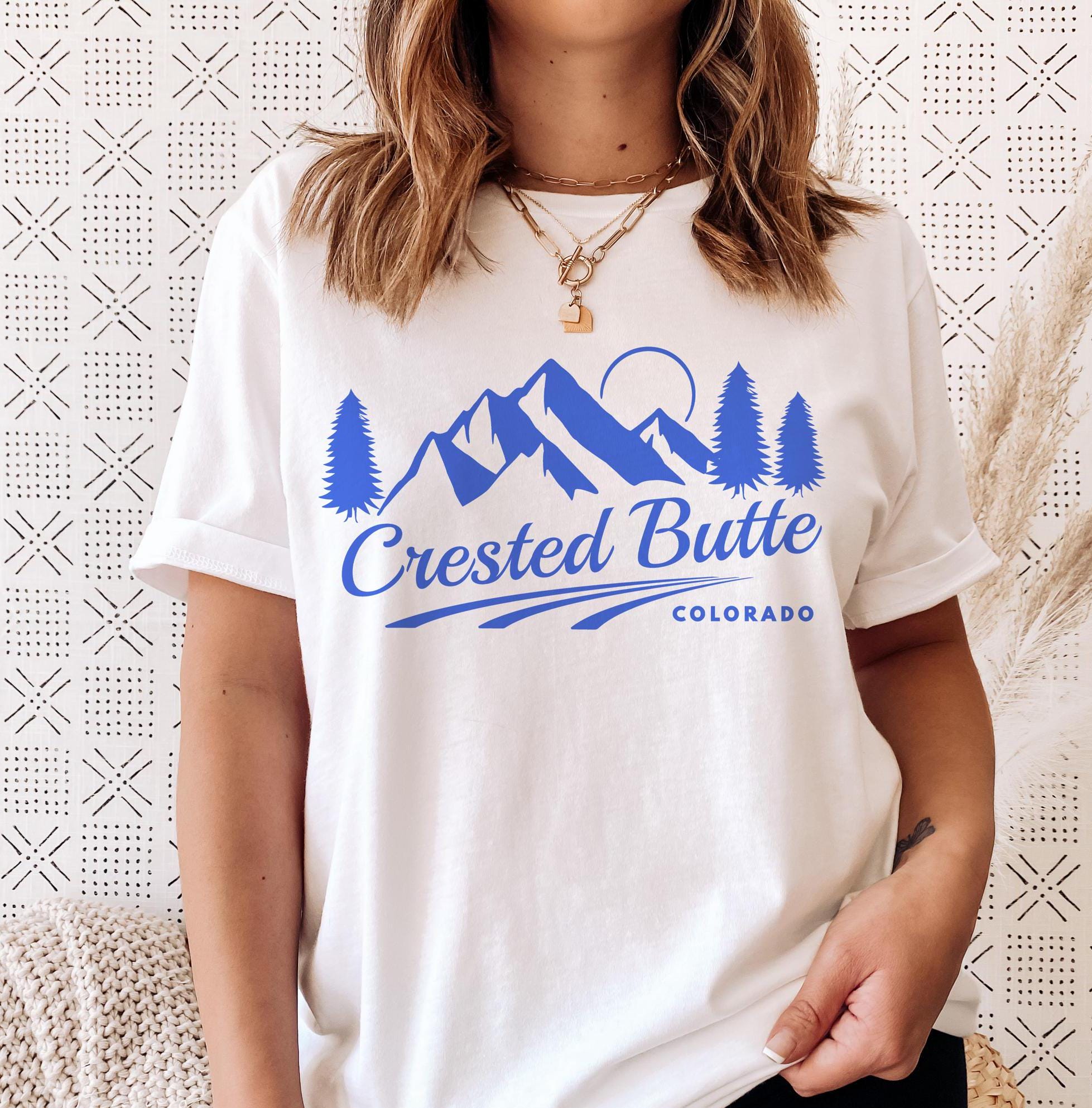 Crested Butte Colorado TShirt Retro Mountain Unisex Crested Butte Shirt Personalization Available Graphic Tee – Feel-Good Design · Great Gift For Fans