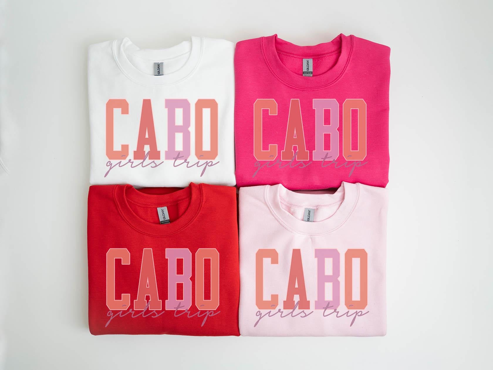 Cabo Mexico Sweatshirt Girls Trip Sweatshirt Vacation Matching Group Crewneck Shirt Long Sleeve Sweatshirt – Easygoing Wear · Trending Graphic Apparel