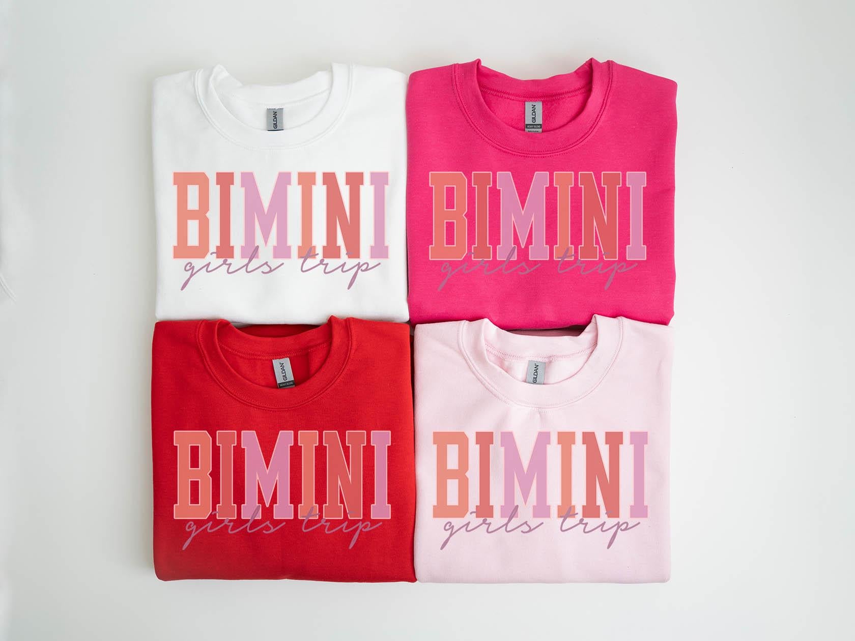 Bimini Bahamas Sweatshirt Girls Trip Sweatshirt Vacation Matching Group Crewneck Shirt Long Sleeve Sweatshirt – Easygoing Wear · Must-Have Style
