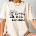 Sewing Is My Sunshine sewing lover gift gift for quilter craft lover gift for her gift quilter gift funny sewing shirt sewing gift Graphic Tee – Aesthetic Look · Trending Graphic Apparel