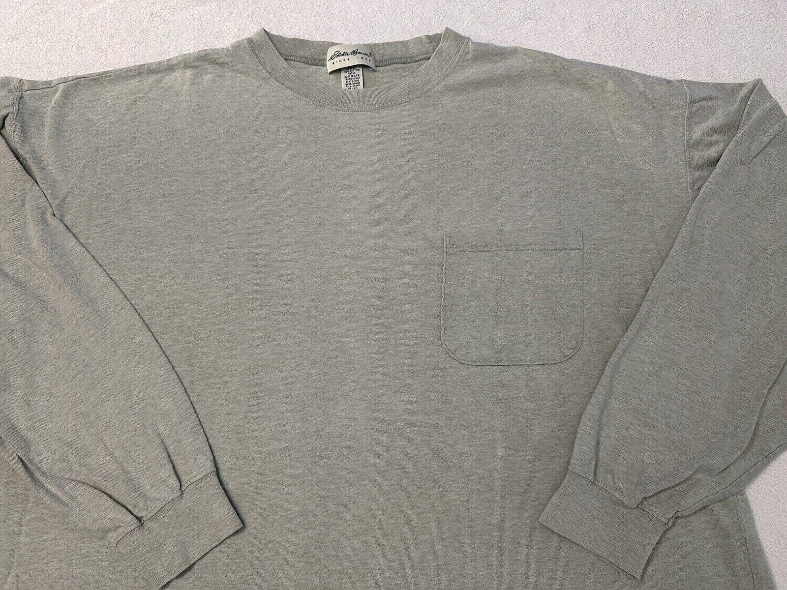 Vintage 1990s 90s Eddie Bauer Made In USA Long Sleeve Pocket T Shirt XL XXL Graphic Tee – Warm & Stylish · Great Gift For Fans