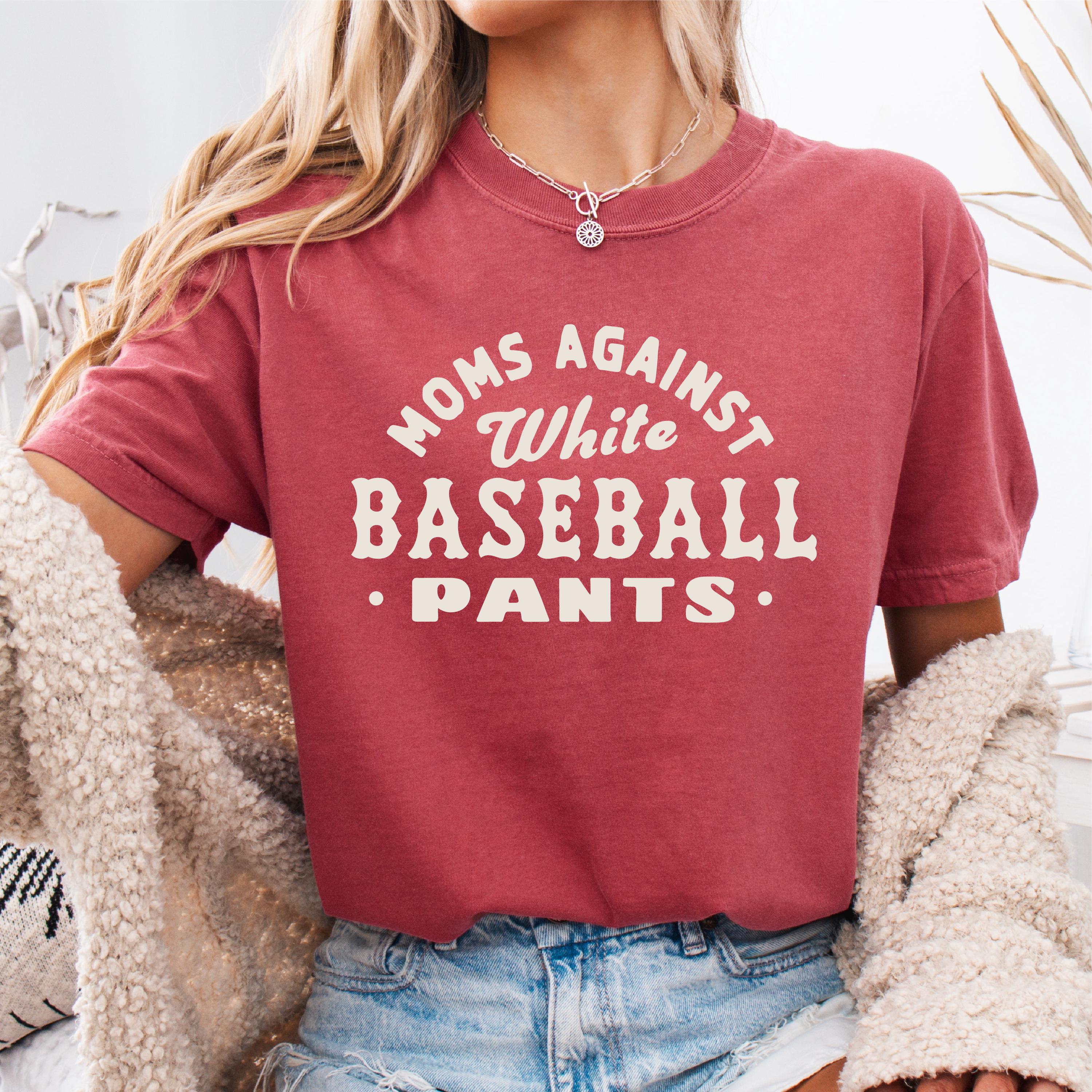 White Baseball Pants shirt baseball gift baseball coach gift funny mom shirts baseball mom baseball shirt men tee Graphic Tee – Easygoing Wear · Trending Graphic Apparel