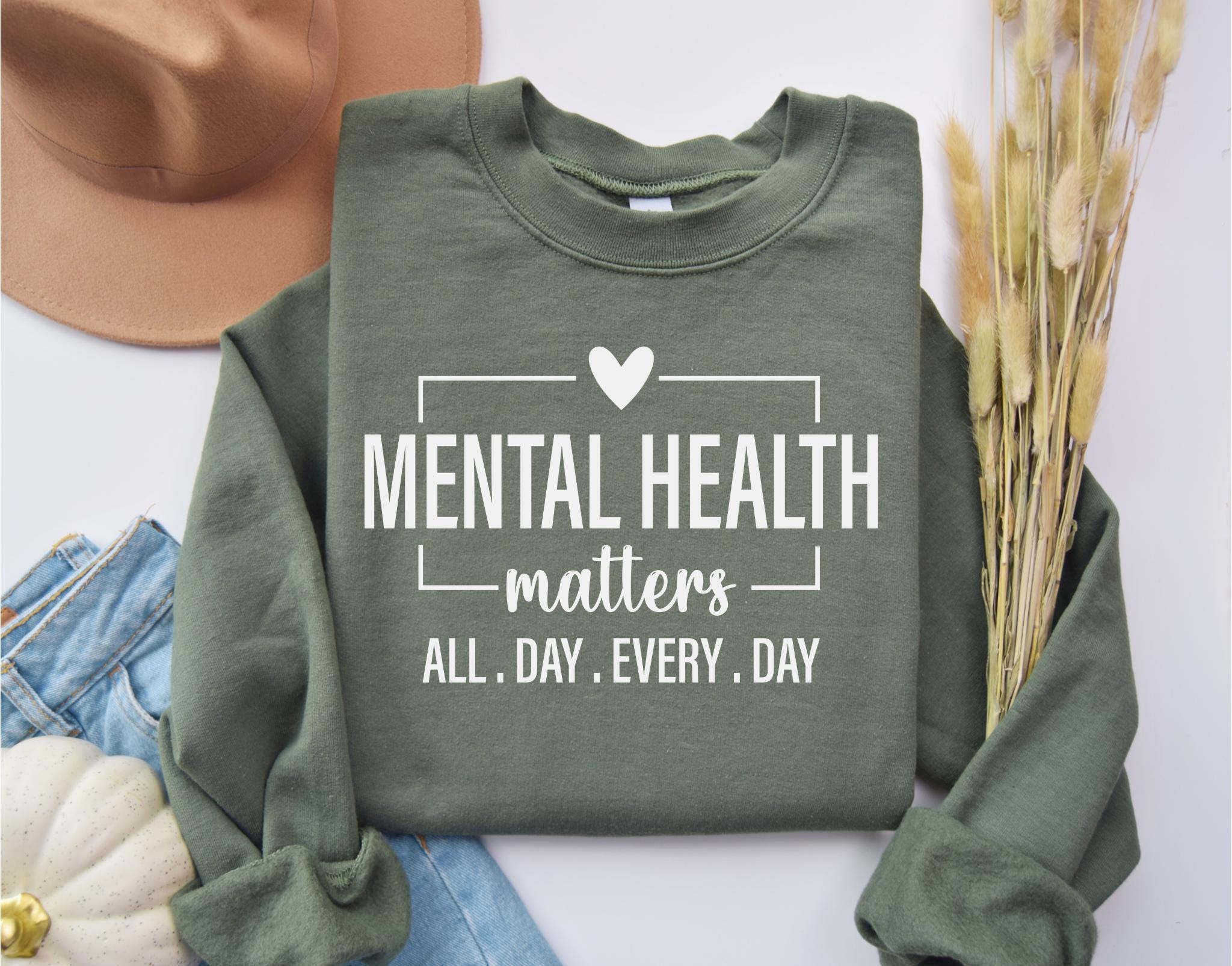 Mental Health Matters Shirt All day every day Women Mental Health Anxiety Shirt Motivational Shirt Trendy shirt Women39s sweatshirt Sweatshirt – Warm & Stylish · Top Pick For Any Outfit