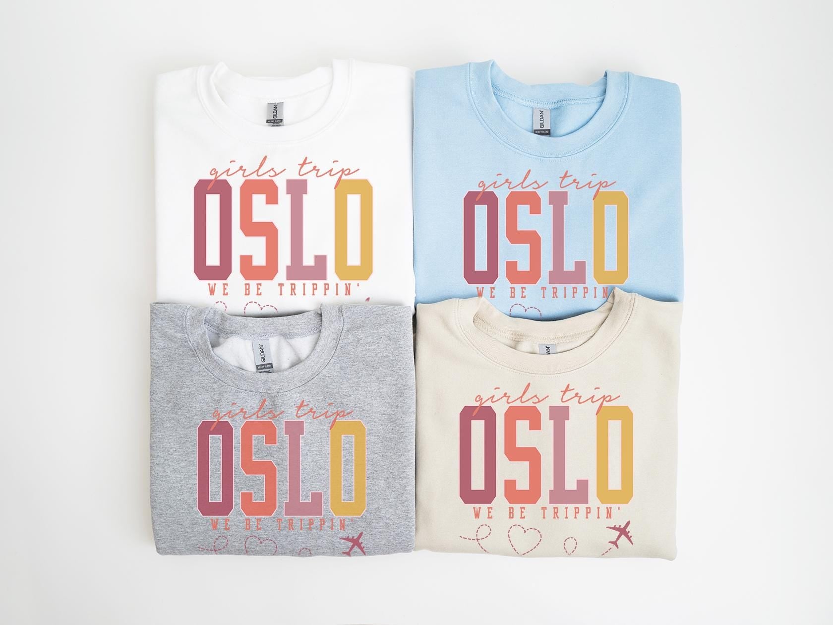 Oslo Norway Sweatshirt Girls Trip Sweatshirt Friends Vacation Matching Group Crewneck Shirt Besties Sweatshirt – Warm & Stylish · High-Quality Print