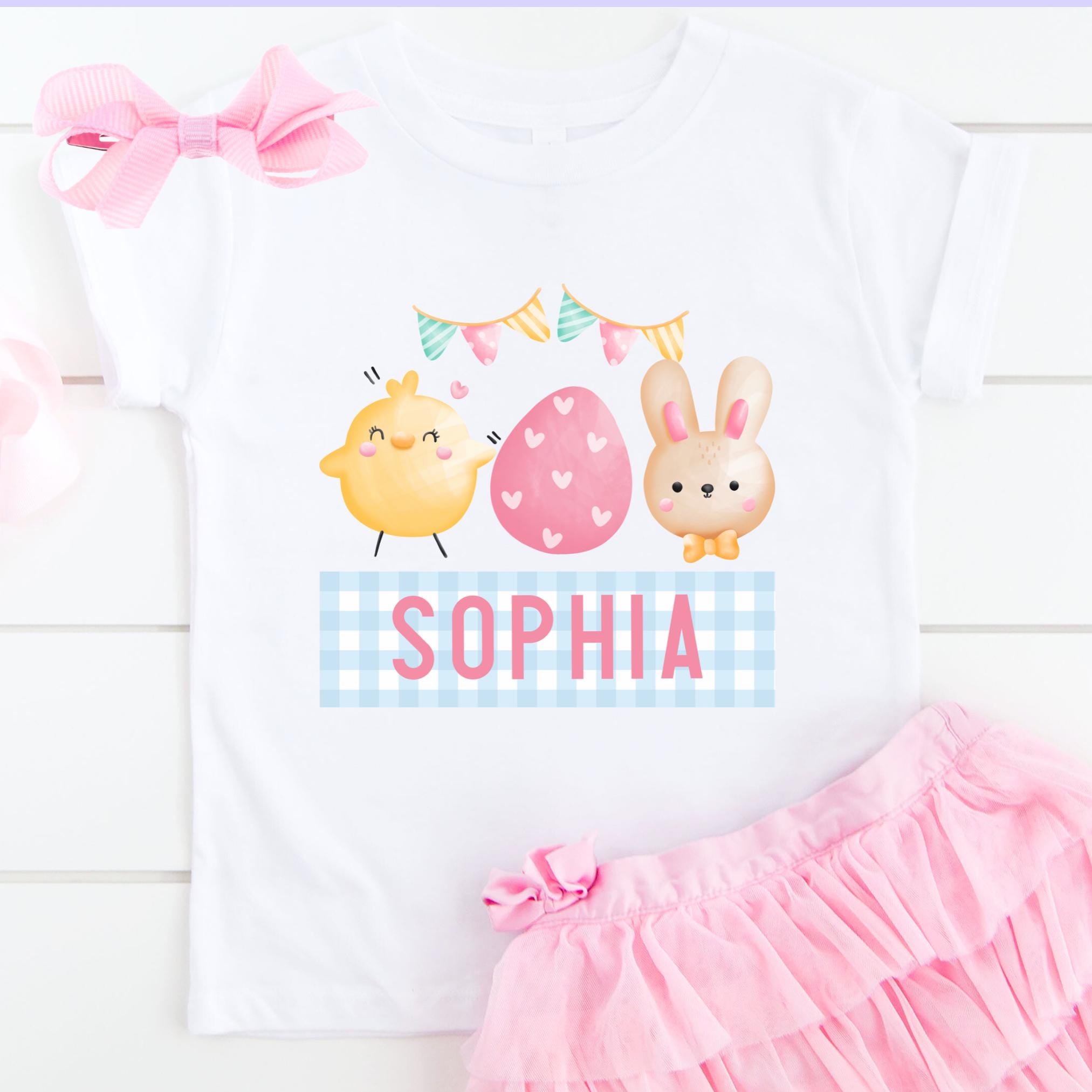 Personalized Easter Shirt Girl Bodysuit Personalizes Baby Easter Shirts Toddler Name Shirts Spring T Shirt First Easter Baby Outfit Custom Graphic Tee – Warm & Stylish · Great Gift For Fans