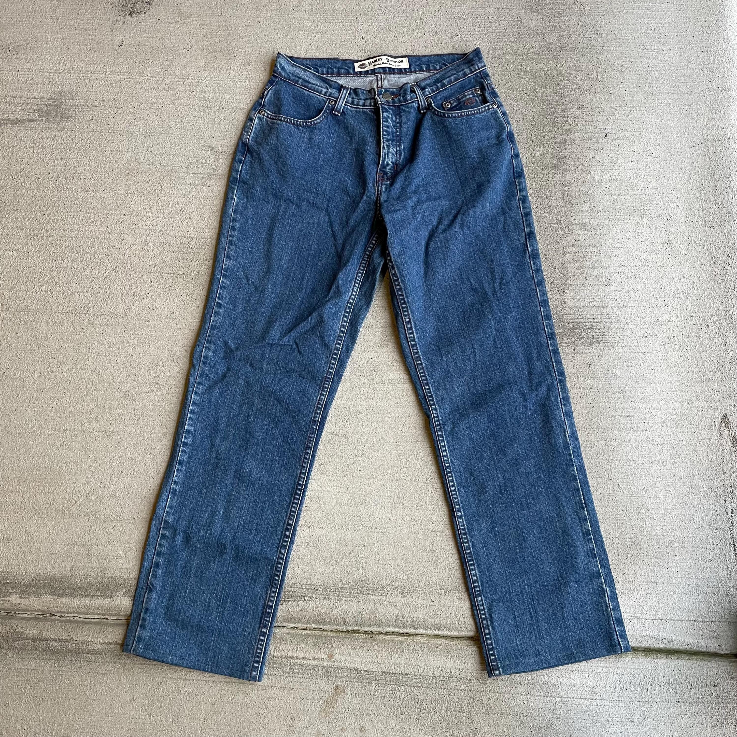 90s vintage HARLEY DAVIDSON medium wash mid rise straight leg relaxed jeans size 6 Graphic Tee – Cozy Vibes · Top Pick For Any Outfit