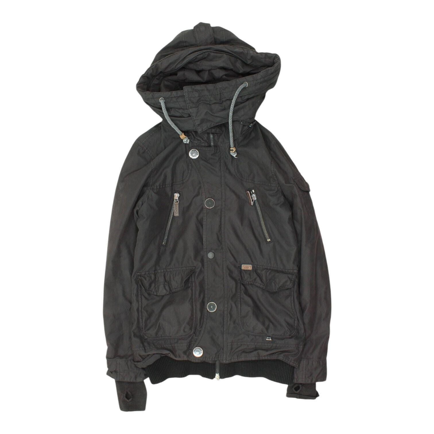 Khujo Womens Black Hooded Jacket Vintage High End Oudoors Designer Hoodie Hoodie – Aesthetic Look · Must-Have Style