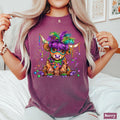 Mardi Gras Highland Cow Shirt Howdy Mardi Gras Shirt 2025 Mardi Gras Carnival Tee Purple Yellow Green Tee Mardi Gras Wild West Shirt Graphic Tee – Bold Style · High-Quality Print