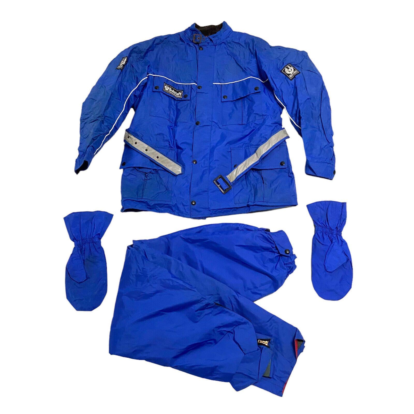 Belstaff Full Nylon Motorcycle Suit Vintage Biker Jacket Trousers Gloves Blue Graphic Tee – Aesthetic Look · Top Pick For Any Outfit