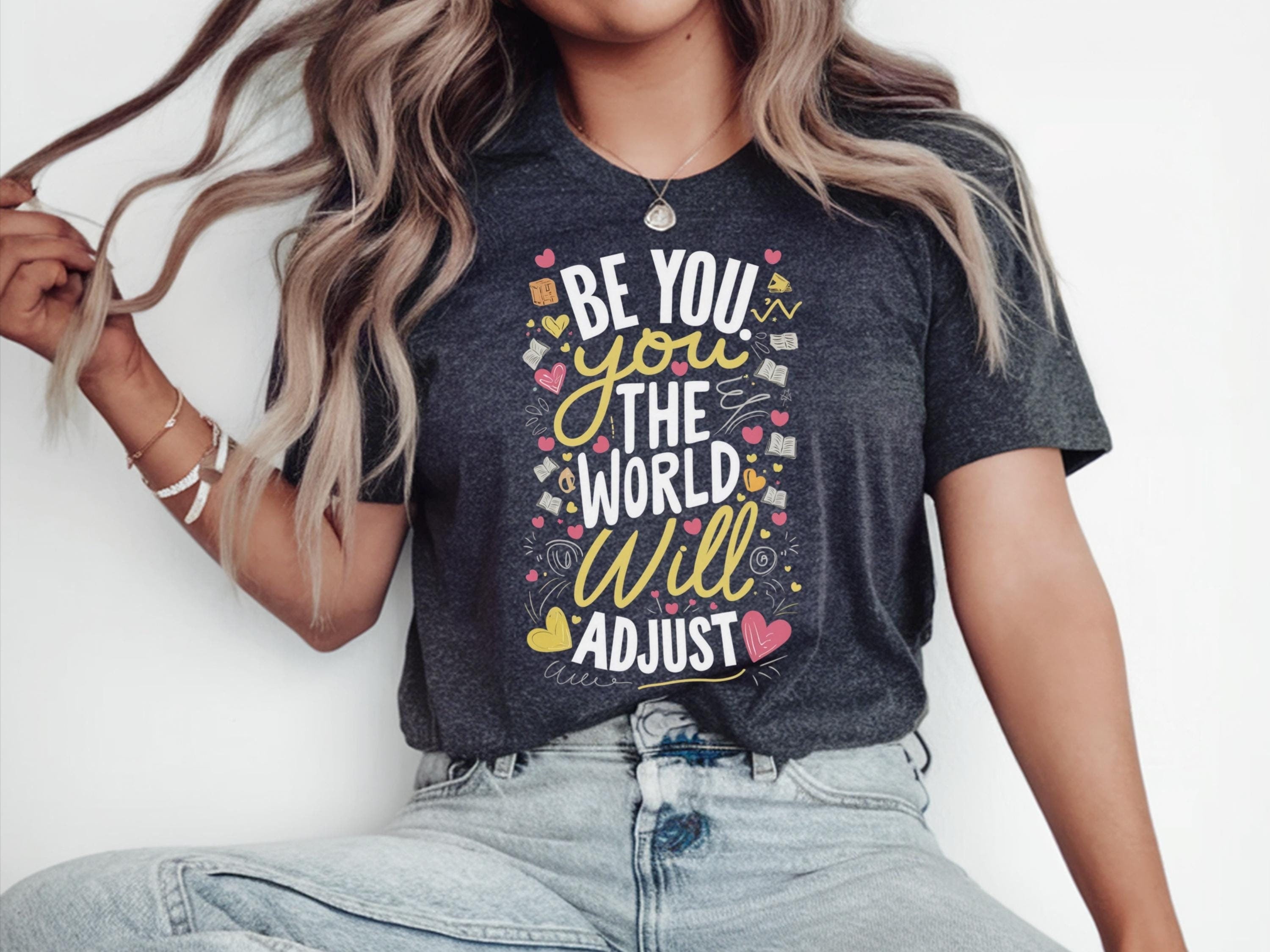 Positive Shirt Mental Healthness Shirt Teacher Shirt Gift For Women Feminism Shirt Positivity Shirt Positive Gift Shirt Graphic Tee – Aesthetic Look · Perfect For Daily Wear