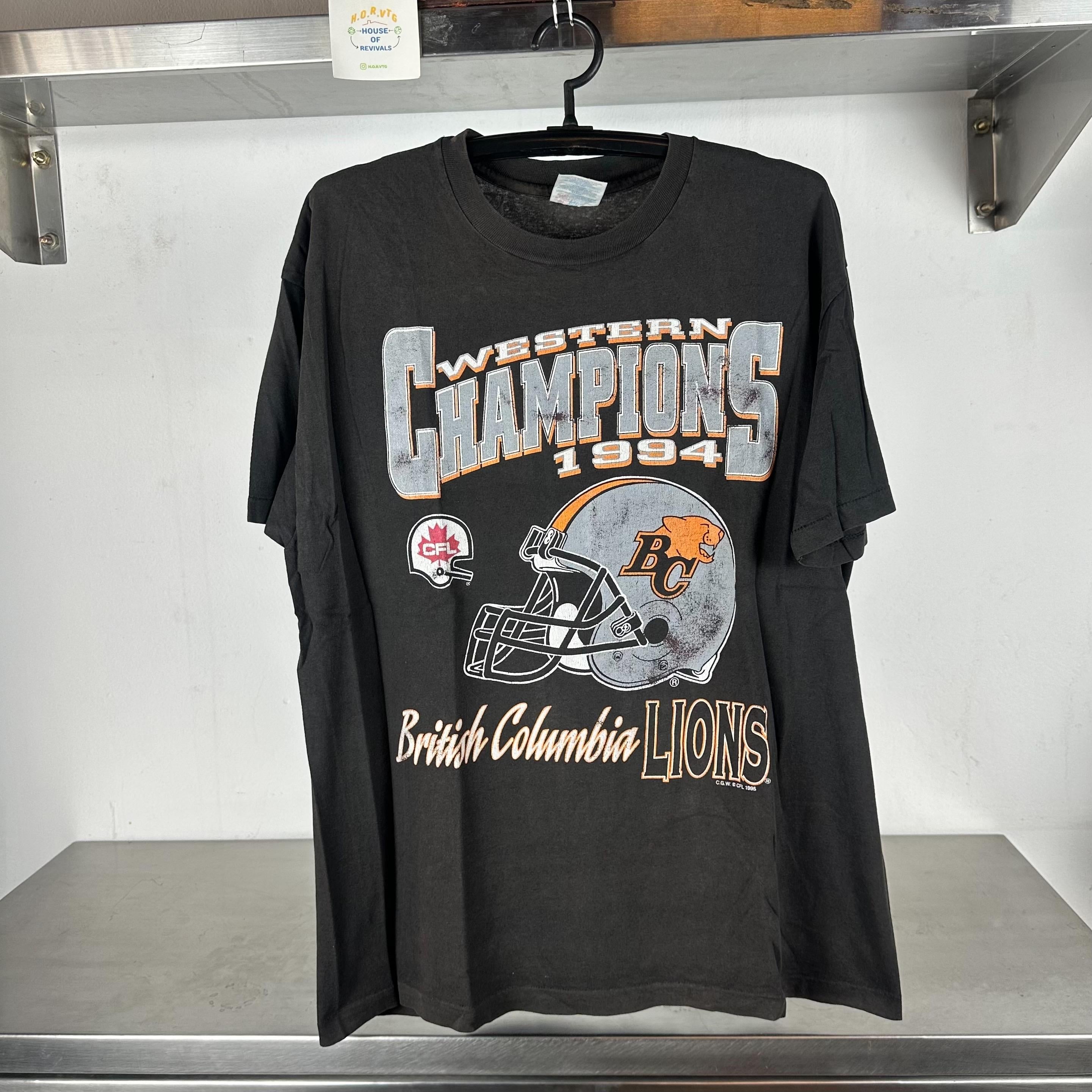 Vintage 1994 British Colombia Lions Western Champions CFL single stitch T shirt Vintage CFL Vintage Football Tshirts Canadian Football Graphic Tee – Aesthetic Look · Top Pick For Any Outfit