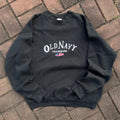 Vintage 90s Tag Old Navy Spellout Big Logo Embroidered Sweatshirt Pullover Crewneck Sweater Old Navy Colour Black Size Large Sweatshirt – Cozy Vibes · High-Quality Print