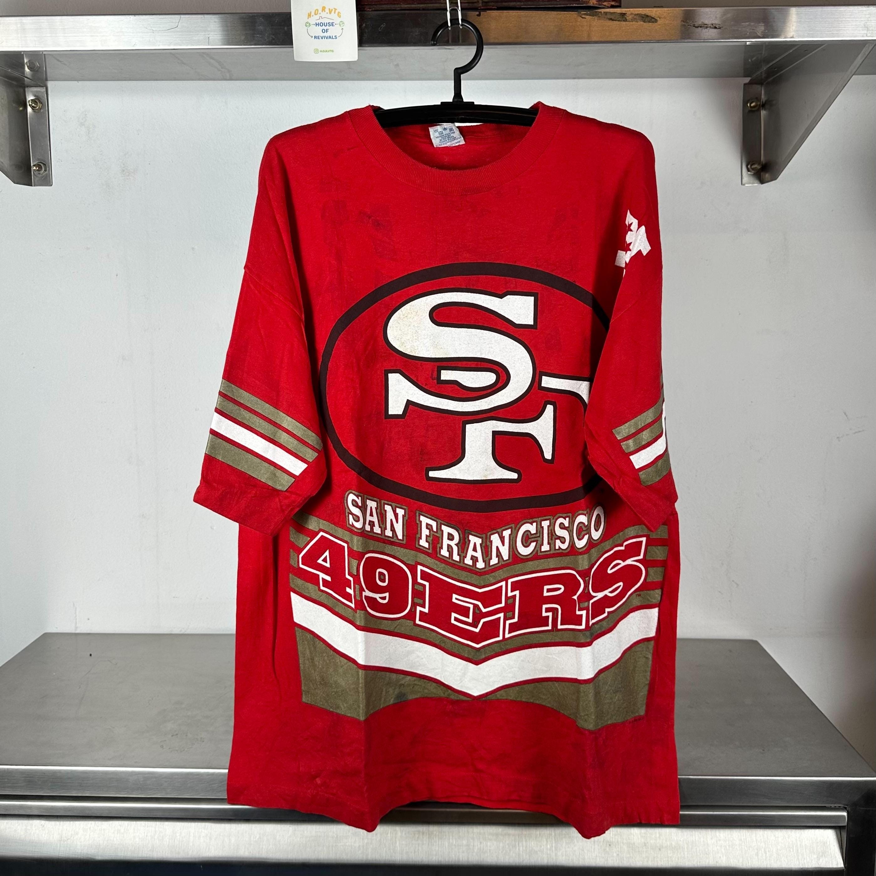 Vintage 1995 San Francisco 49ers NFC Champions Super Bowl NFL single stitch T shirt Vintage NFL Tshirts Vintage Sports shirts 49ers shirt Graphic Tee – Easygoing Wear · Trending Graphic Apparel