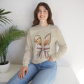 Coquette Bow Bunny Ears Sweatshirt Cute Bunny Sweatshirt Rabbit Sweater Happy Easter Day Gift Coquette Easter Cute Easter Sweatshirt Sweatshirt – Soft Feel · High-Quality Print