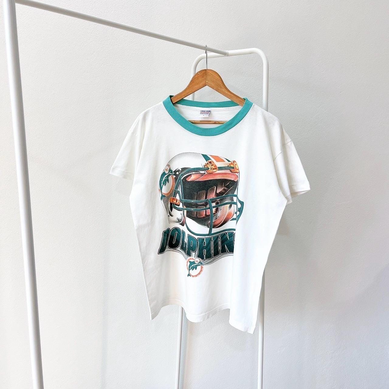 90s Miami Dolphins Football True fan white t shirt L Graphic Tee – Warm & Stylish · Perfect For Daily Wear