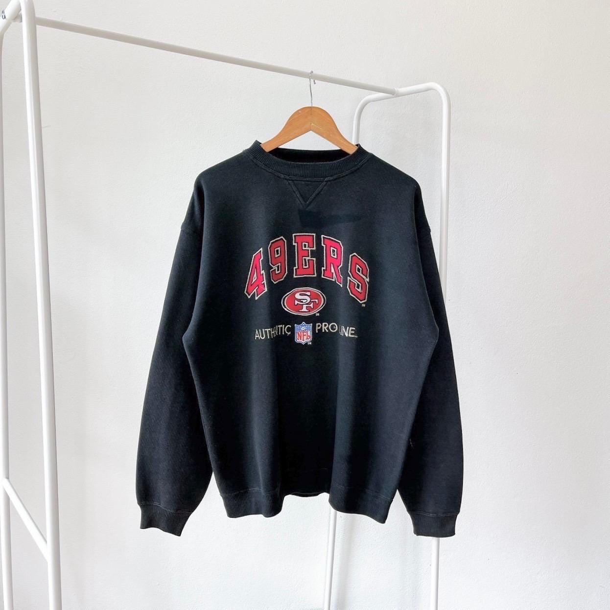 90s San Francisco 49ers NFL Football Logo athletic black sweatshirt XL Sweatshirt – Feel-Good Design · High-Quality Print