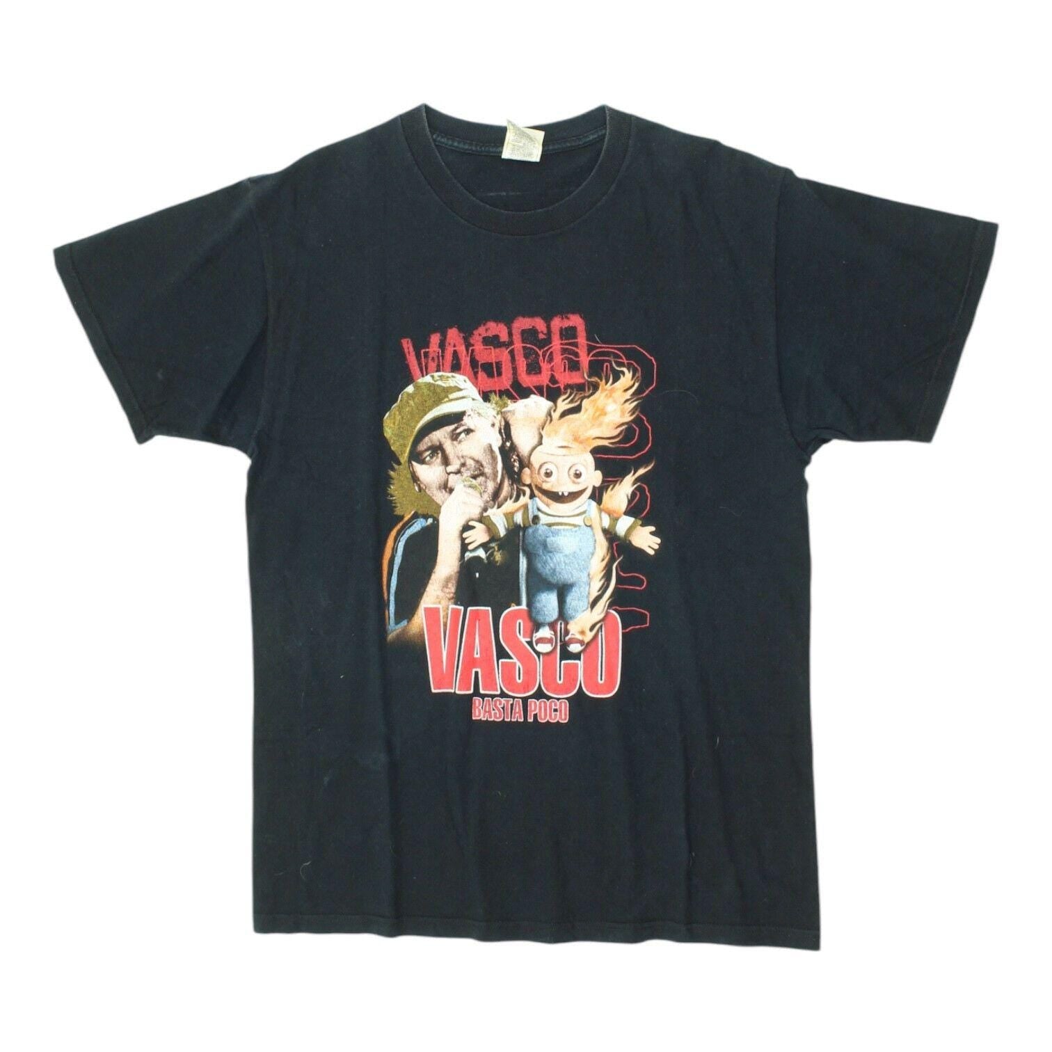 Vasco Rossi Basta Poco Mens Black Fruit Of The Loom Tshirt Vintage Italian Graphic Tee – Cozy Vibes · Perfect For Daily Wear