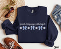 Speech Language Pathologist Sweatshirt Speech Therapist Sweater SLP Sweatshirt Speech Pathology Chinoiserie Bow Flower Coquette Gift Sweatshirt – Soft Feel · Top Pick For Any Outfit