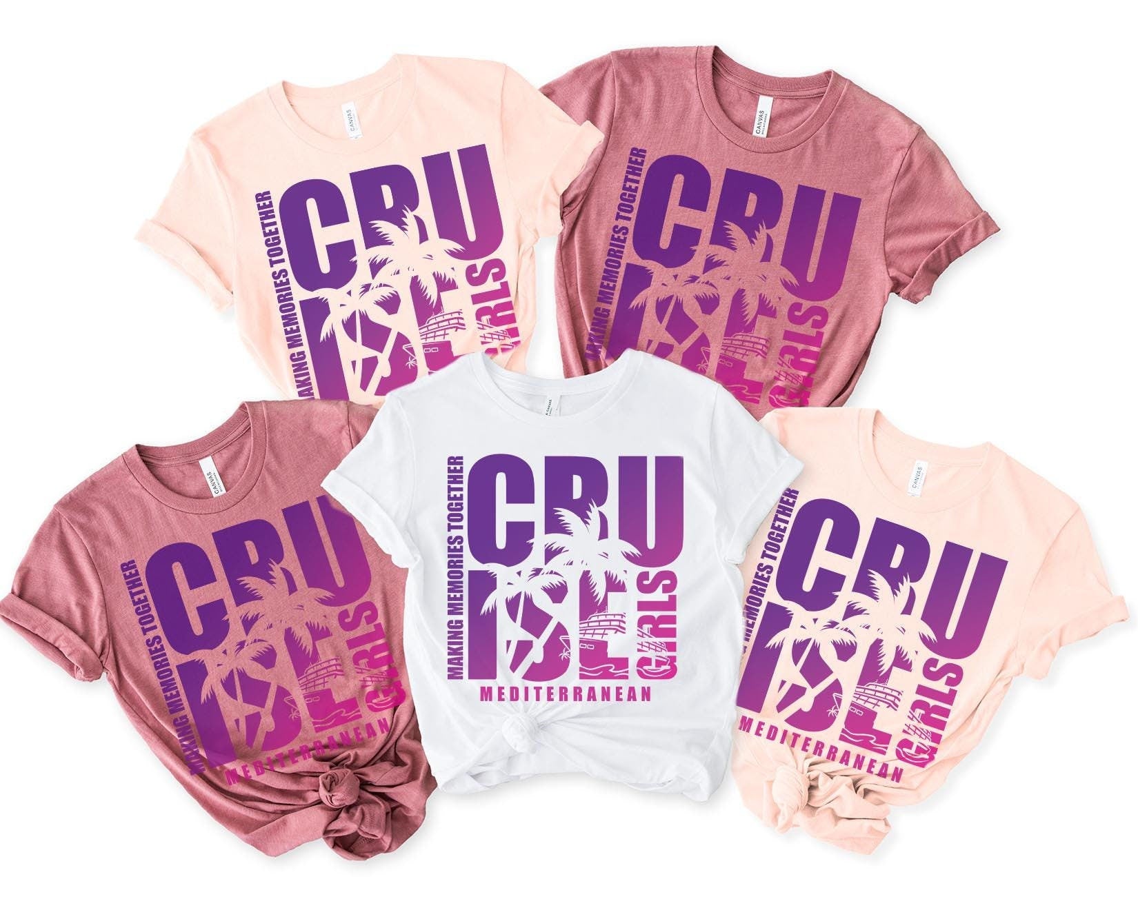 Mediterranean Cruise Shirts Girls Trip Tshirt Girls Trip Favors Friends Cruise Matching Vacation Tee Group Girls Night Out Graphic Tee – Everyday Comfort · Must-Have Style
