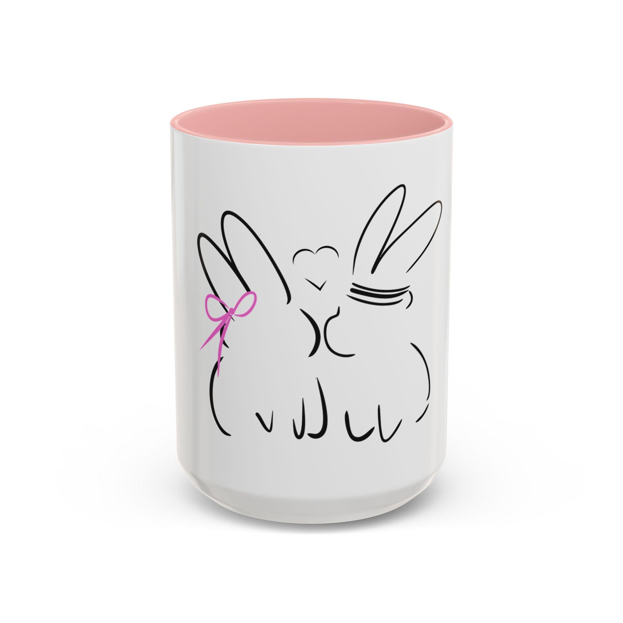 Bunny Love Story Charming Valentine39s Day Accent Mug with Cute Bunny Design Rabbit Coffee Mug Funny Valentines Gift for Her Funny Gifts Graphic Tee – Warm & Stylish · Great Gift For Fans