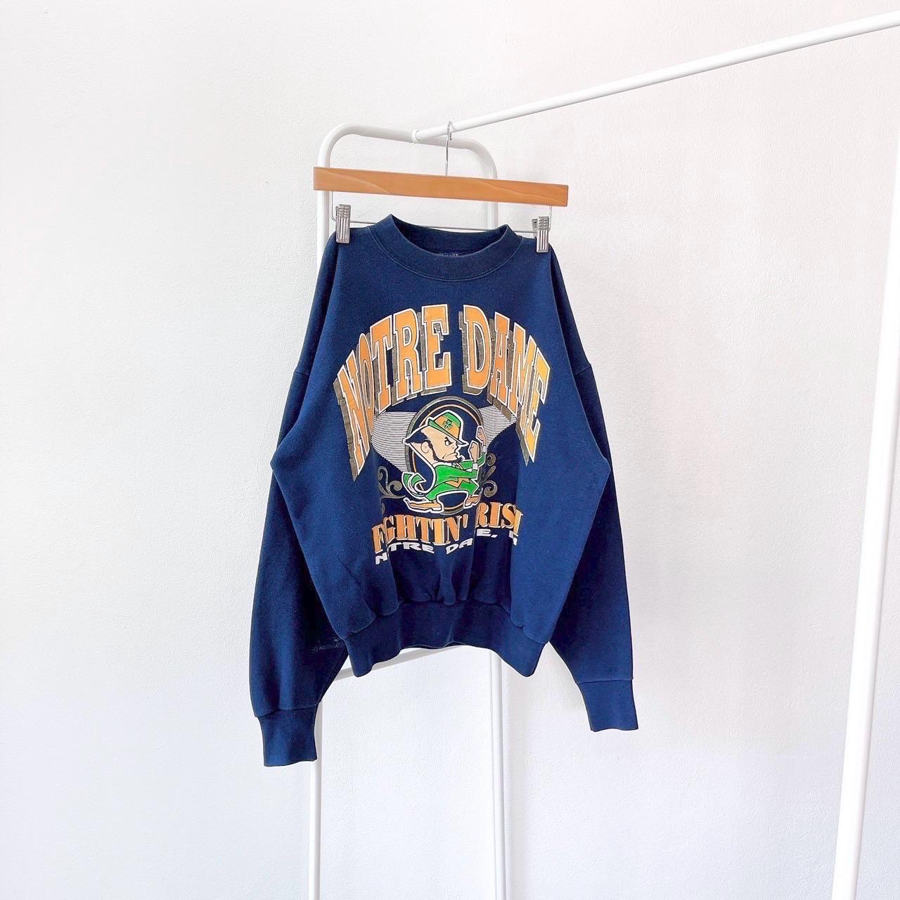 Vintage 90s Notre Dame Fighting Irish TNT blue sweatshirt L Sweatshirt – Bold Style · Top Pick For Any Outfit