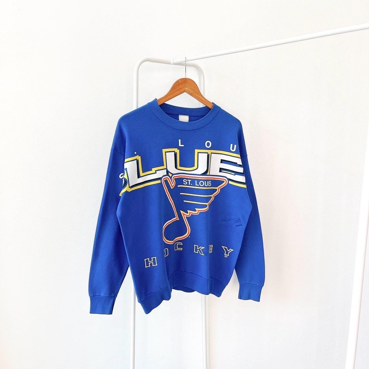 Vintage 90s St Louis Blues hockey vintage OVP sweatshirt L Sweatshirt – Fan Favorite · Must-Have Style