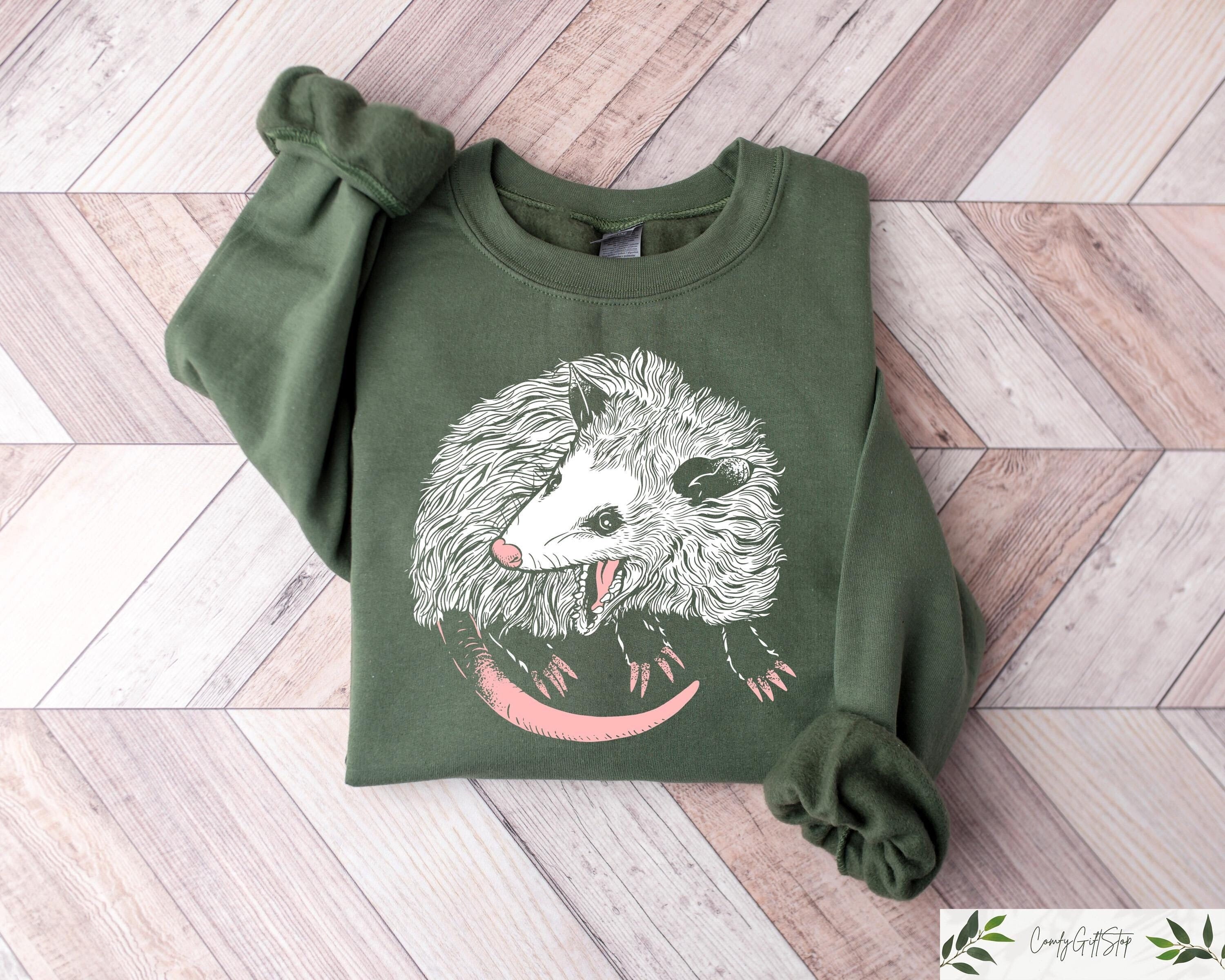 Opossum Sweatshirt Opossum Lover T shirt Cute Screaming Opossum Shirt Nature Inspired Apparel Animal Lover Gift Retro Women Tee Sweatshirt – Premium Graphic · High-Quality Print