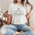 Happy Easter Shirt Easter Shirt Easter Day Tee Easter Bunny Shirt Floral Bunny Rabbit Lover TeeHappy Easter Gift Graphic Tee – Cozy Vibes · Great Gift For Fans