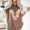 Coquette Bow Bunny Ears Shirt for Easter Bunny Sweatshirt and Tee for Women Easter Day Gift Coquette Bunny Bow T Shirt for Family Matching Sweatshirt – Cozy Vibes · Great Gift For Fans