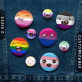 Pride Face Pins Custom LGBTQ Flag Pin Buttons Pride Flag Emoji Pin Gay Lesbian Bisexual Trans Queer Nonbinary Asexual Pins Graphic Tee – Aesthetic Look · Great Gift For Fans