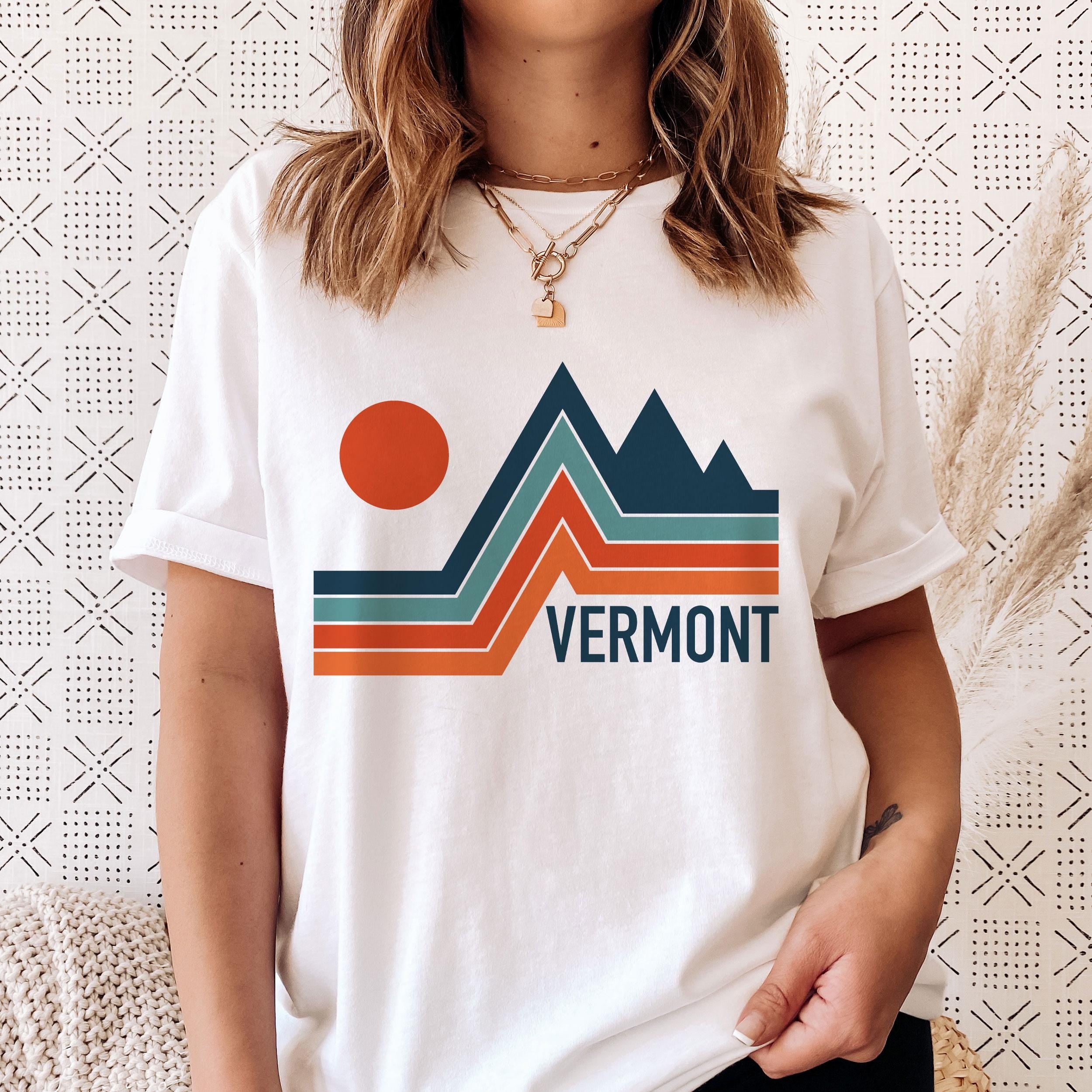 Vermont TShirt Retro Mountain Unisex Vermont Shirt Personalization Available Graphic Tee – Everyday Comfort · Top Pick For Any Outfit